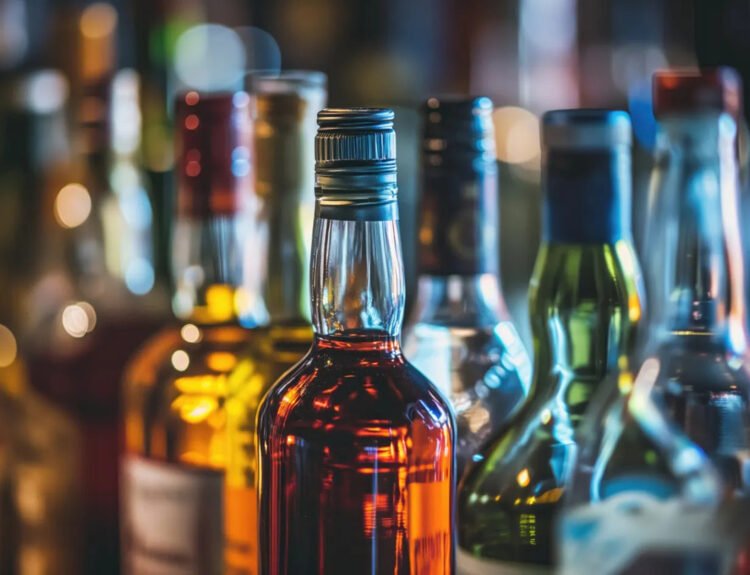 daug alkoholio buteliu